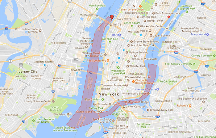 Circle Line New York Harbour Lights Cruise - Route